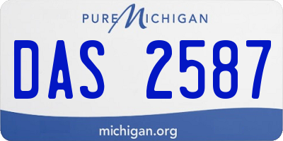 MI license plate DAS2587