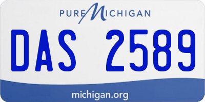 MI license plate DAS2589