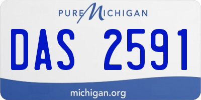 MI license plate DAS2591