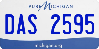 MI license plate DAS2595