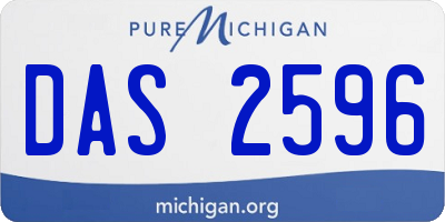 MI license plate DAS2596