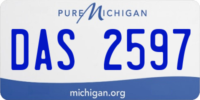 MI license plate DAS2597