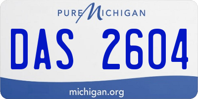 MI license plate DAS2604