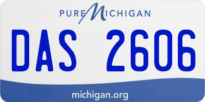 MI license plate DAS2606