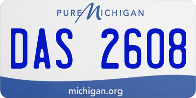 MI license plate DAS2608