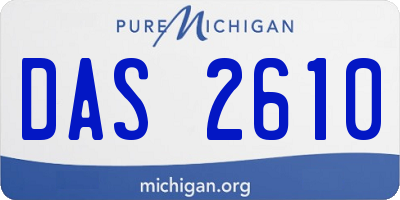 MI license plate DAS2610