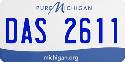 MI license plate DAS2611