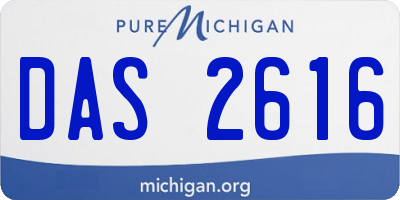 MI license plate DAS2616