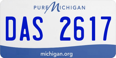 MI license plate DAS2617