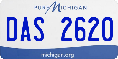 MI license plate DAS2620