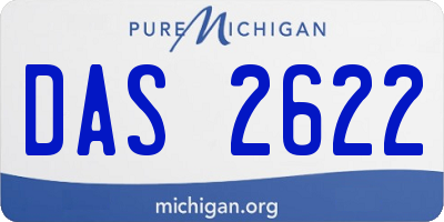 MI license plate DAS2622