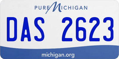 MI license plate DAS2623