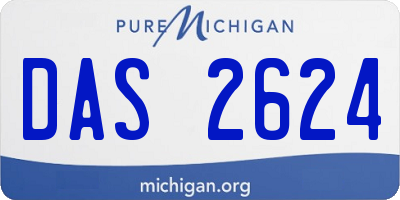 MI license plate DAS2624