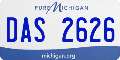 MI license plate DAS2626