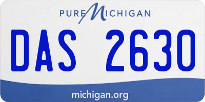 MI license plate DAS2630