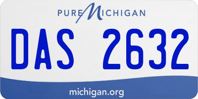 MI license plate DAS2632