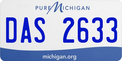MI license plate DAS2633
