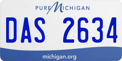 MI license plate DAS2634