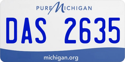 MI license plate DAS2635