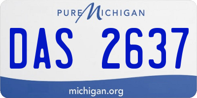 MI license plate DAS2637