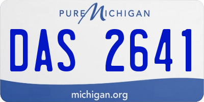 MI license plate DAS2641