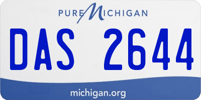 MI license plate DAS2644