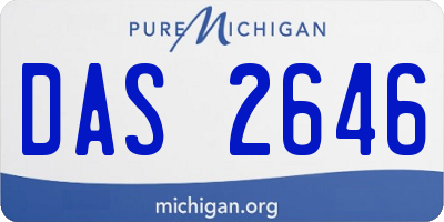 MI license plate DAS2646