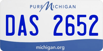 MI license plate DAS2652
