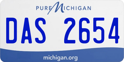 MI license plate DAS2654