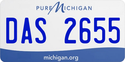 MI license plate DAS2655