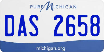 MI license plate DAS2658