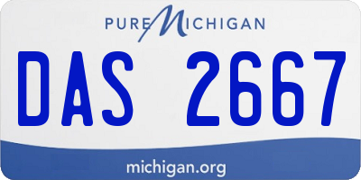 MI license plate DAS2667