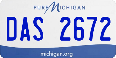 MI license plate DAS2672