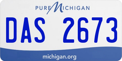 MI license plate DAS2673