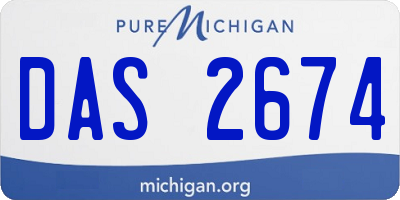 MI license plate DAS2674