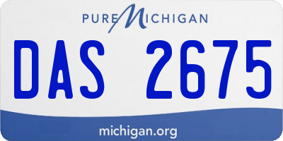 MI license plate DAS2675