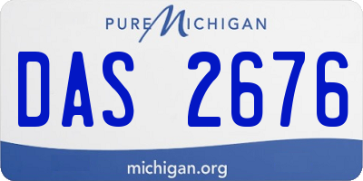 MI license plate DAS2676