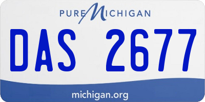 MI license plate DAS2677