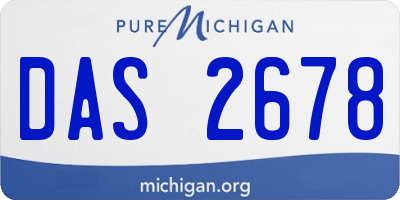 MI license plate DAS2678
