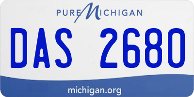 MI license plate DAS2680