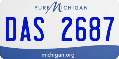 MI license plate DAS2687