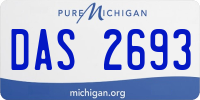 MI license plate DAS2693