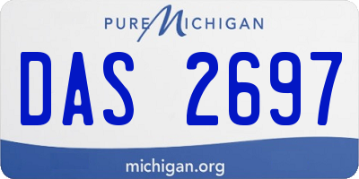 MI license plate DAS2697