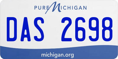 MI license plate DAS2698