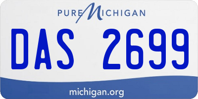 MI license plate DAS2699