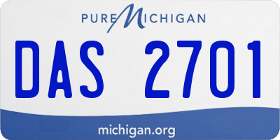 MI license plate DAS2701
