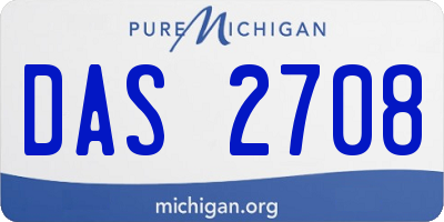 MI license plate DAS2708