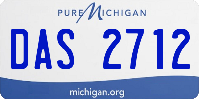 MI license plate DAS2712