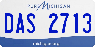 MI license plate DAS2713