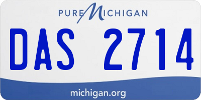 MI license plate DAS2714